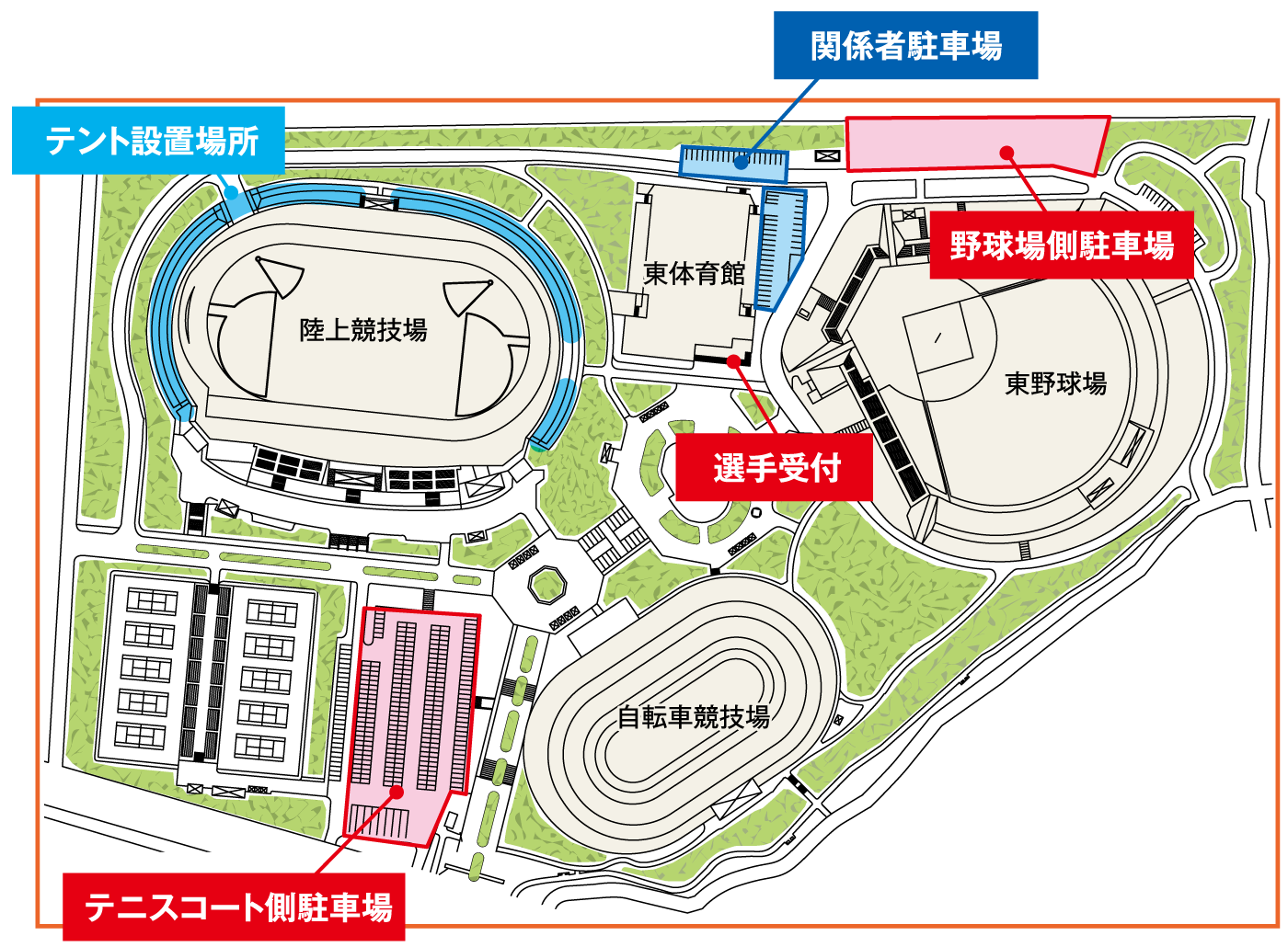 公園内コース&スタートフィニッシュ