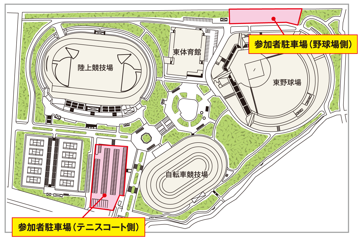 公園内コース&スタートフィニッシュ